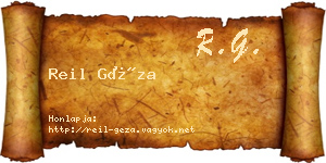 Reil Géza névjegykártya