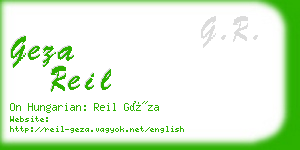 geza reil business card
